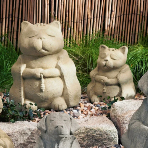 Garden Cat Meditation Statue - Image 3
