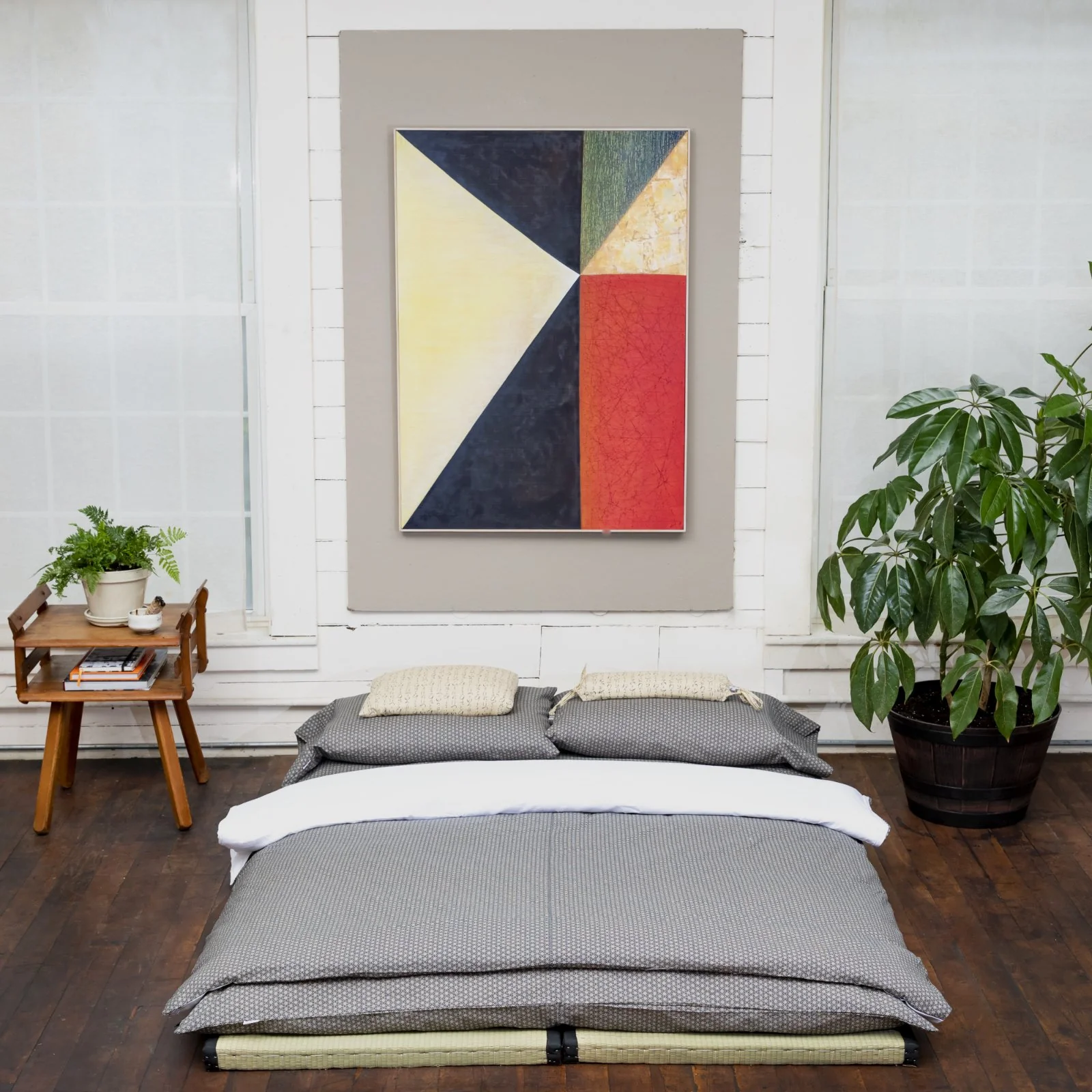 J-Life Asa No Ha Black Custom Kakefuton with Removable Cover - Image 11