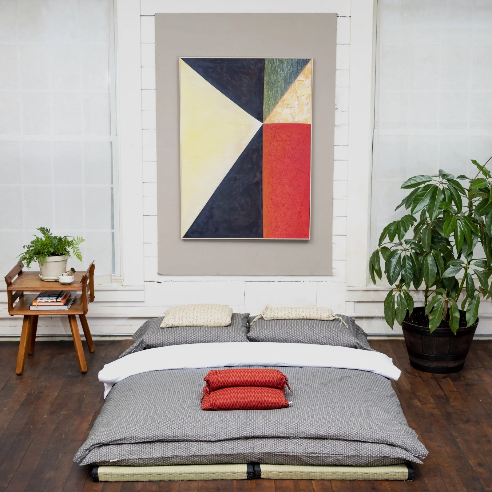 J-Life Asa No Ha Black Custom Kakefuton with Removable Cover - Image 12