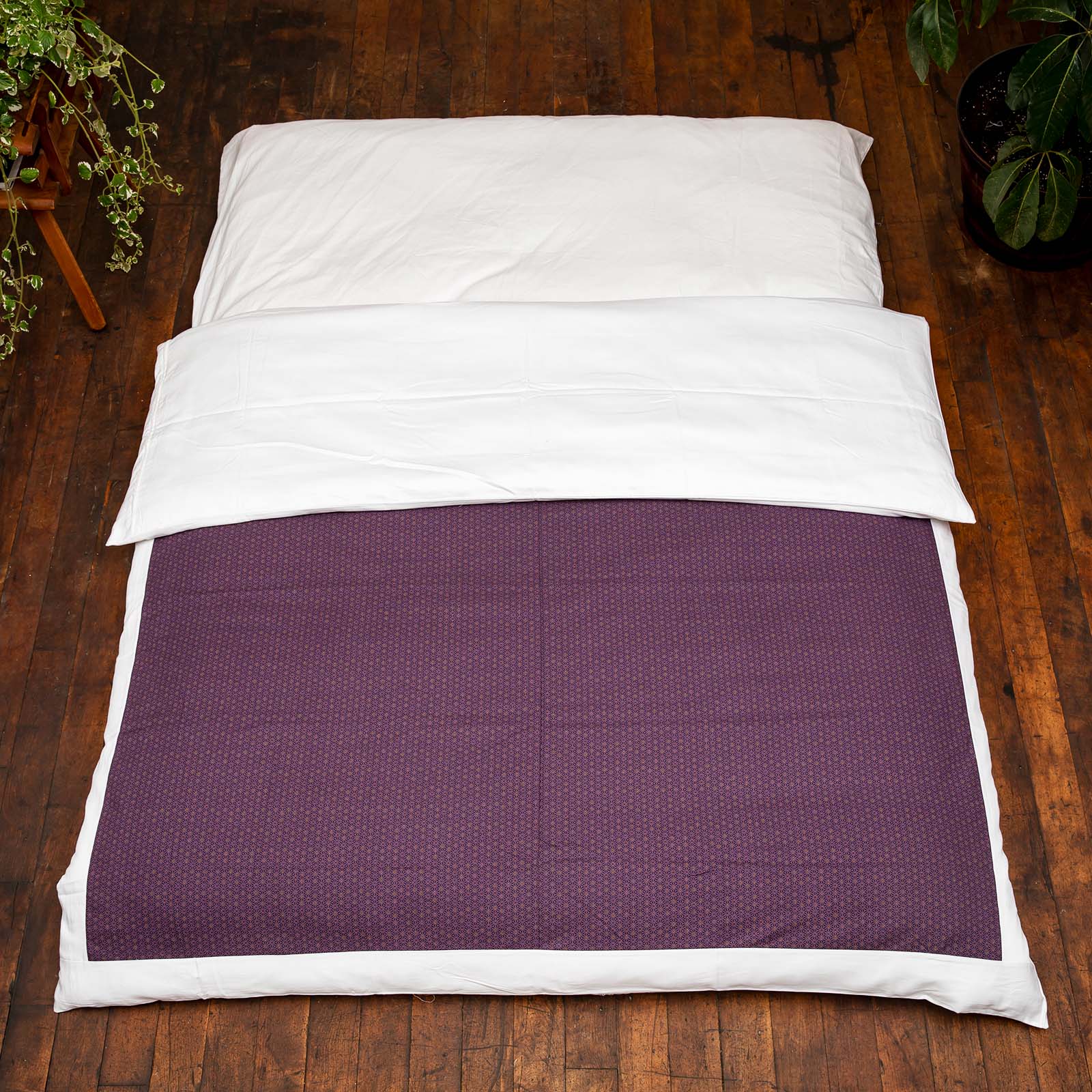 J-Life Asa No Ha Purple Custom Kakefuton with Removable Cover - Image 3