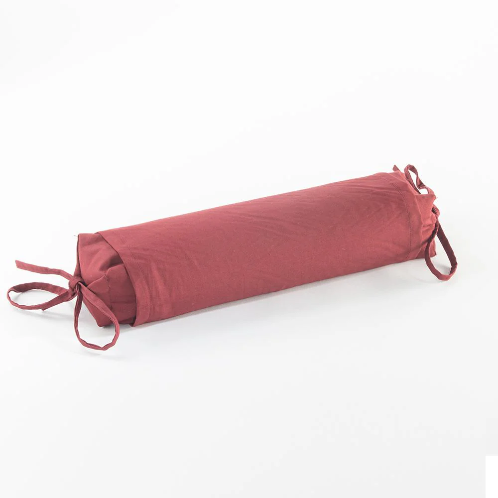 J-Life Burgundy Buckwheat Hull Pillow - Image 3