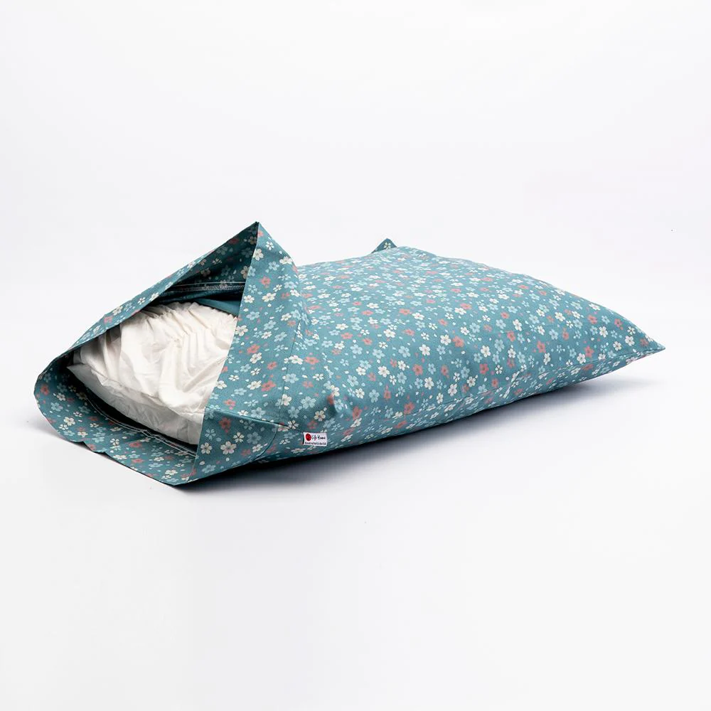J-Life Cherry Blossom Blue Pillowcase - Image 3