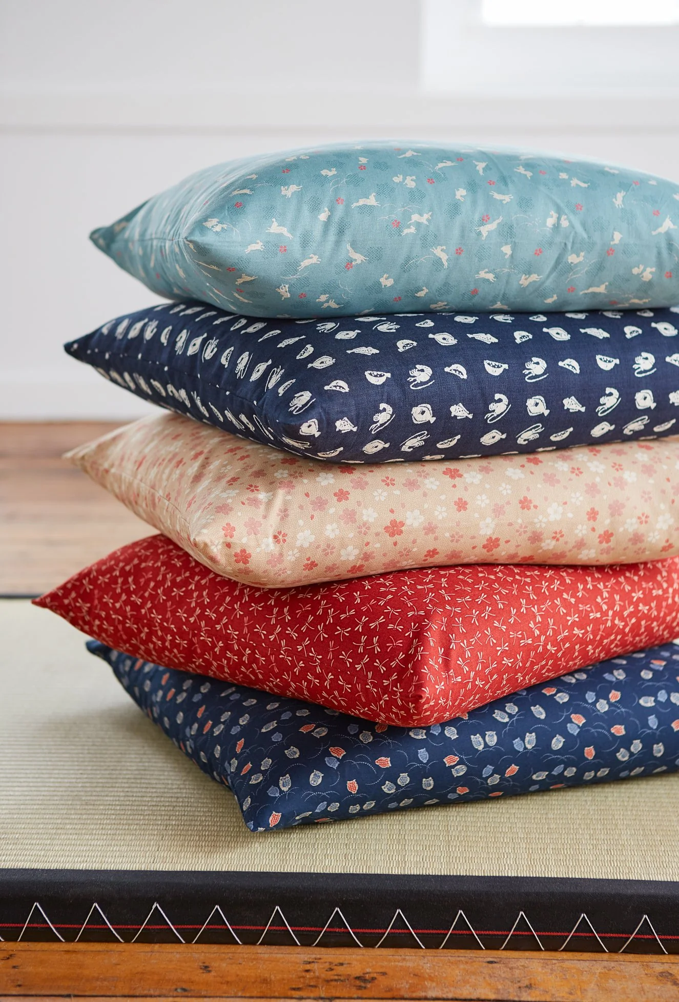 J-Life Cherry Blossom Tan Zabuton Floor Pillow - Image 5