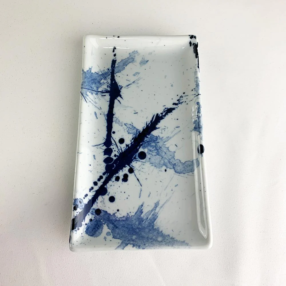 Sushi for Two Plate Set, Blue Splatter - Image 3