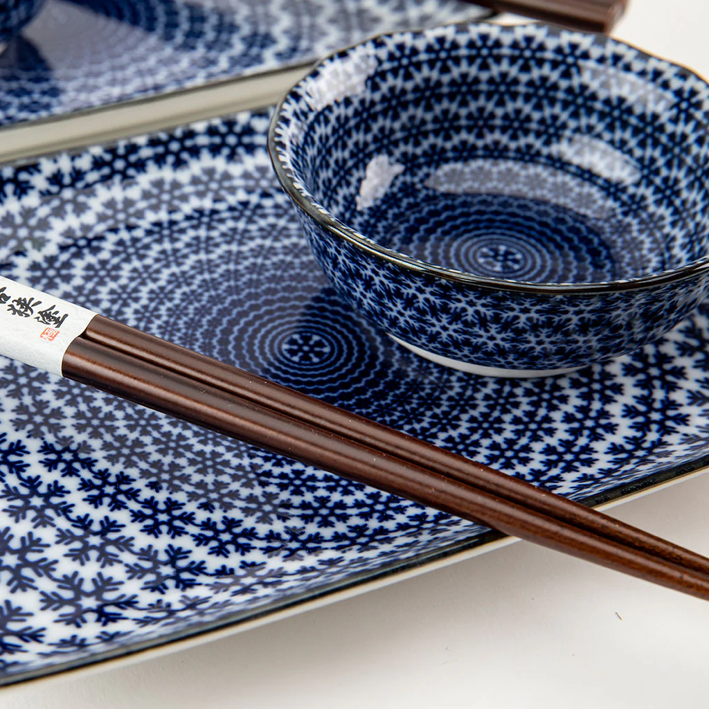 Sushi Set For Two: Indigo and White - Image 6
