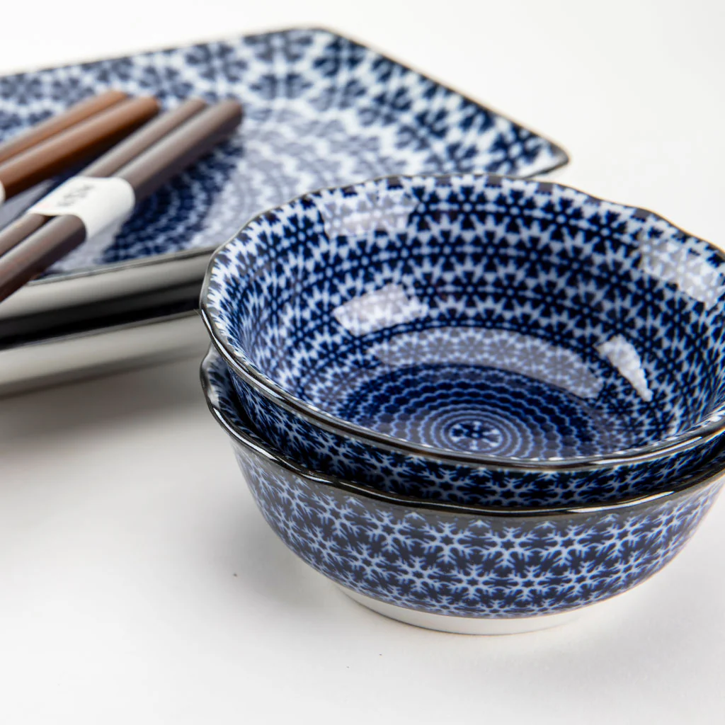 Sushi Set For Two: Indigo and White - Image 7