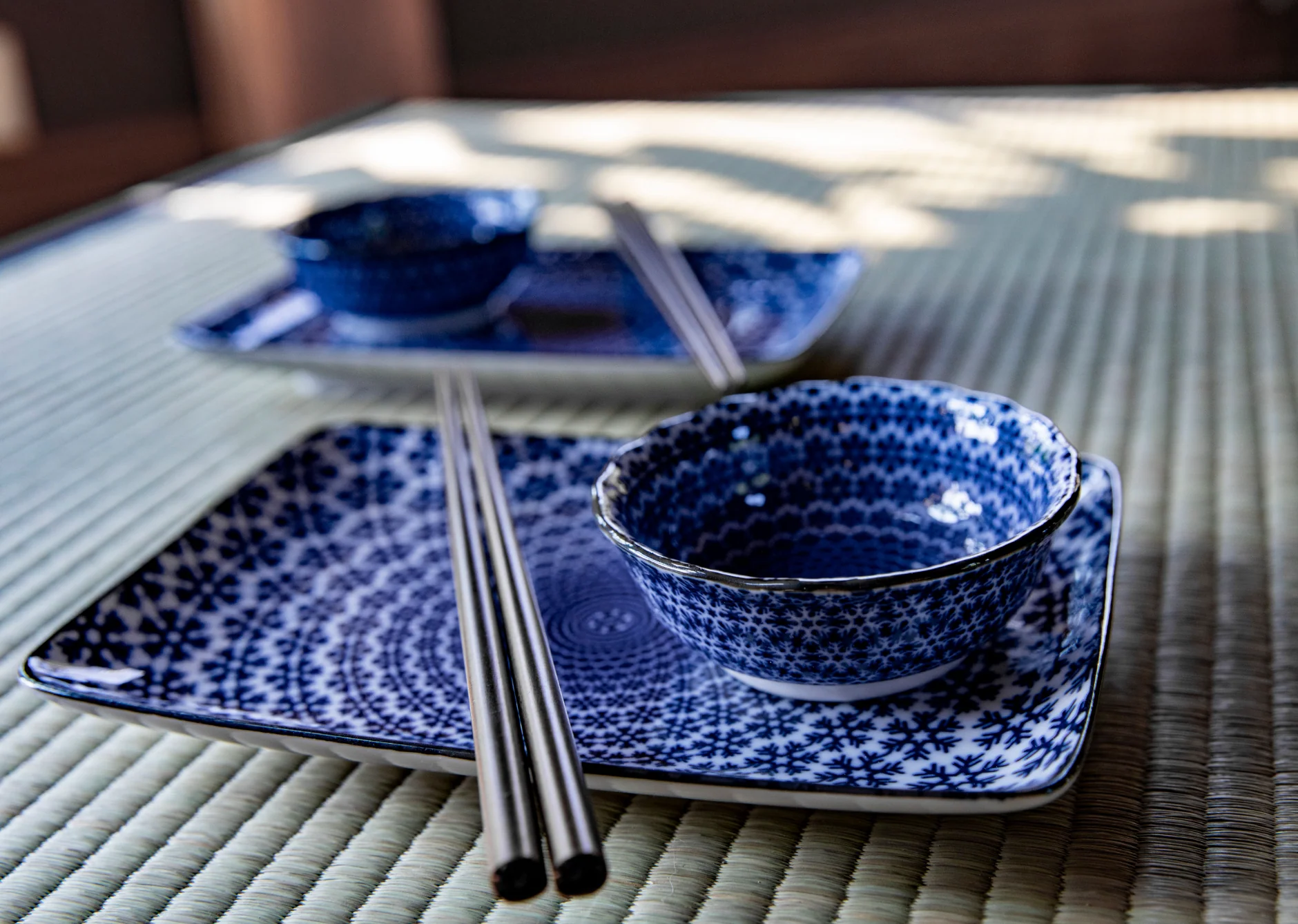 Sushi Set For Two: Indigo and White - Image 8
