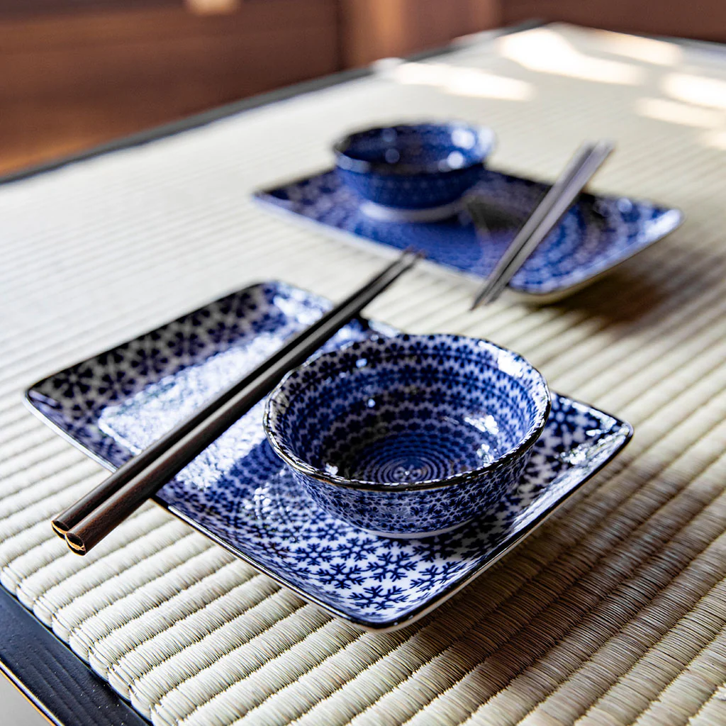Sushi Set For Two: Indigo and White - Image 9